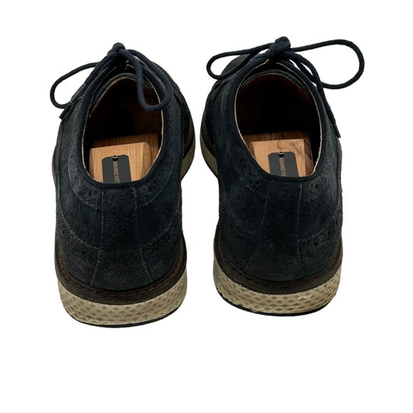 Vince Camuto Edwyn Wingtip Oxford Suede White Outsole Mens Size 9 Navy Blue - Picture 5 of 7